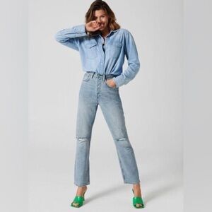 Aritzia Denim Forum The Joni High Rise Loose Jeans 29L